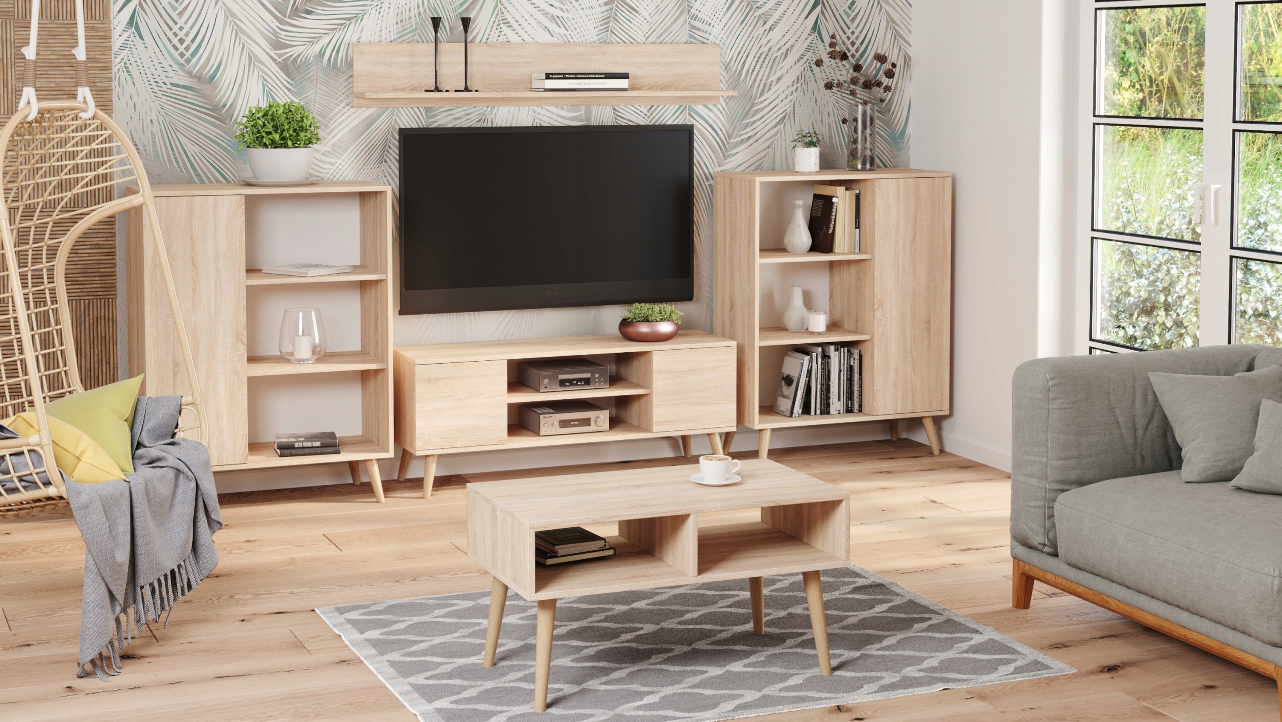 Półka wisząca SHELF 100 cm ścienna solidna salon EAN (GTIN) 5903699833872