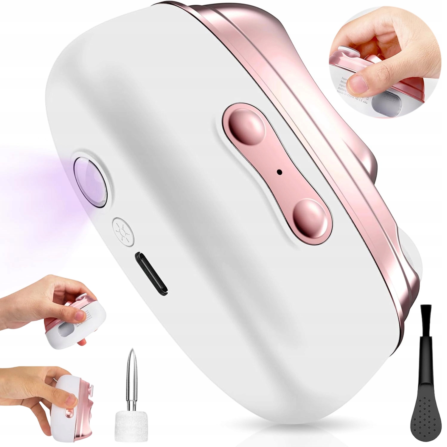 Elektrický Automatický Akumulátorový Kleštiček Na Nehty S Led Diodou