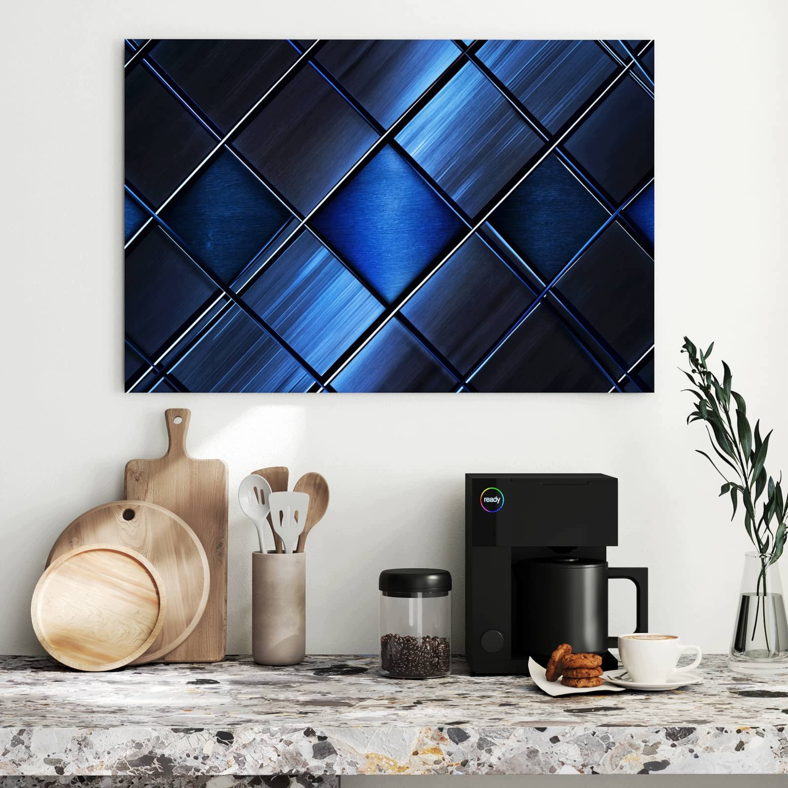 Magnetická tabule Niebieské Dlaždice 90 × 60 cm