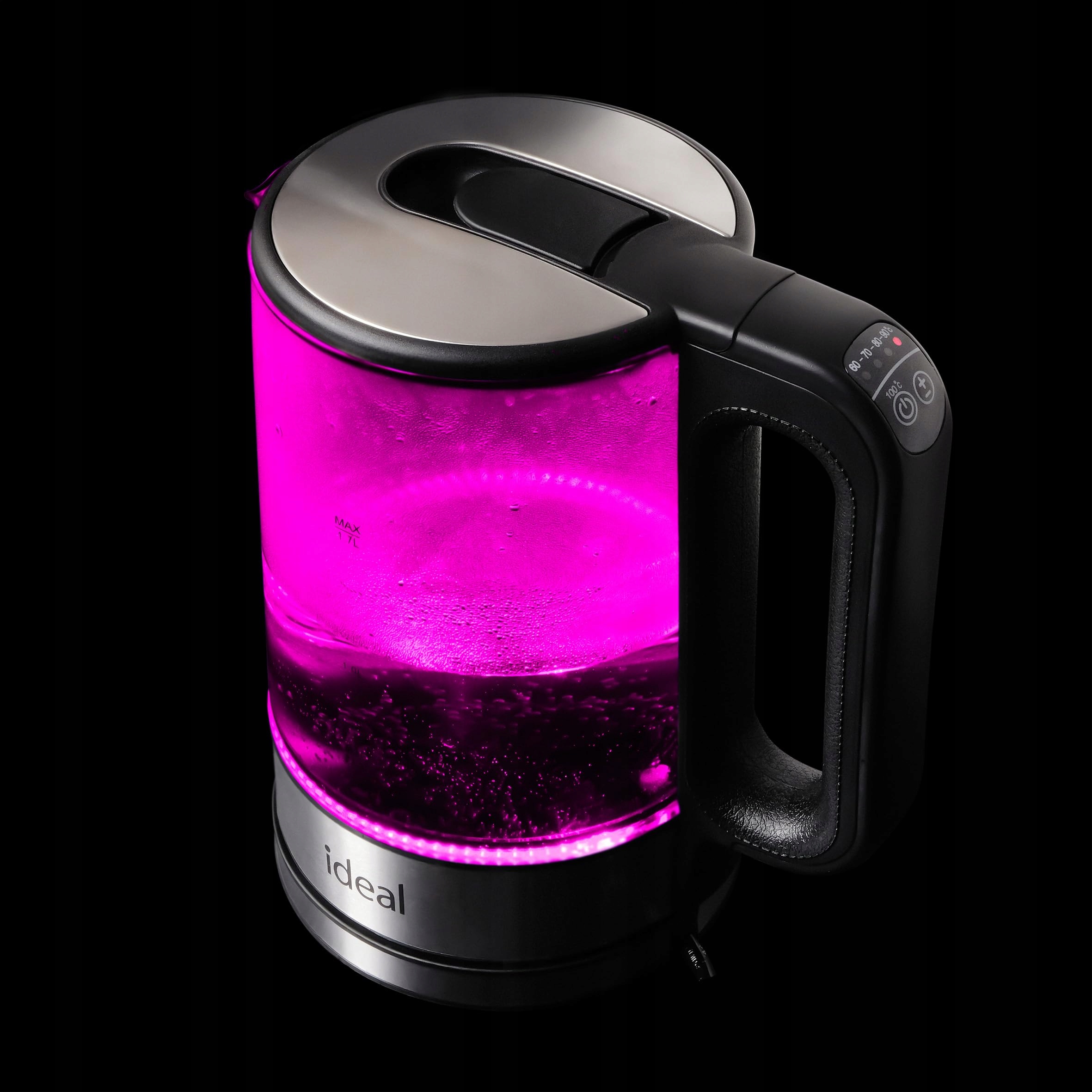 ELDOM Czajnik Szklany z Regulacją Temperatury 1,7L 2200W LED Filtr Kalku — miniatura 6