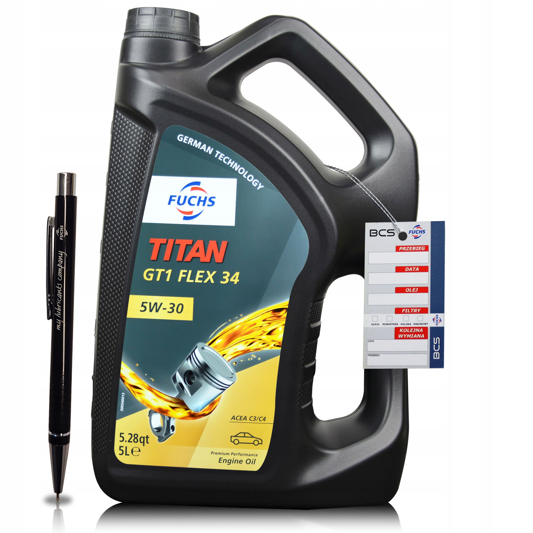 5 Litrów Fuchs Titan GT1 Flex 34 5W30 Olej Silnikowy RN0720 Mb 226.51 5L
