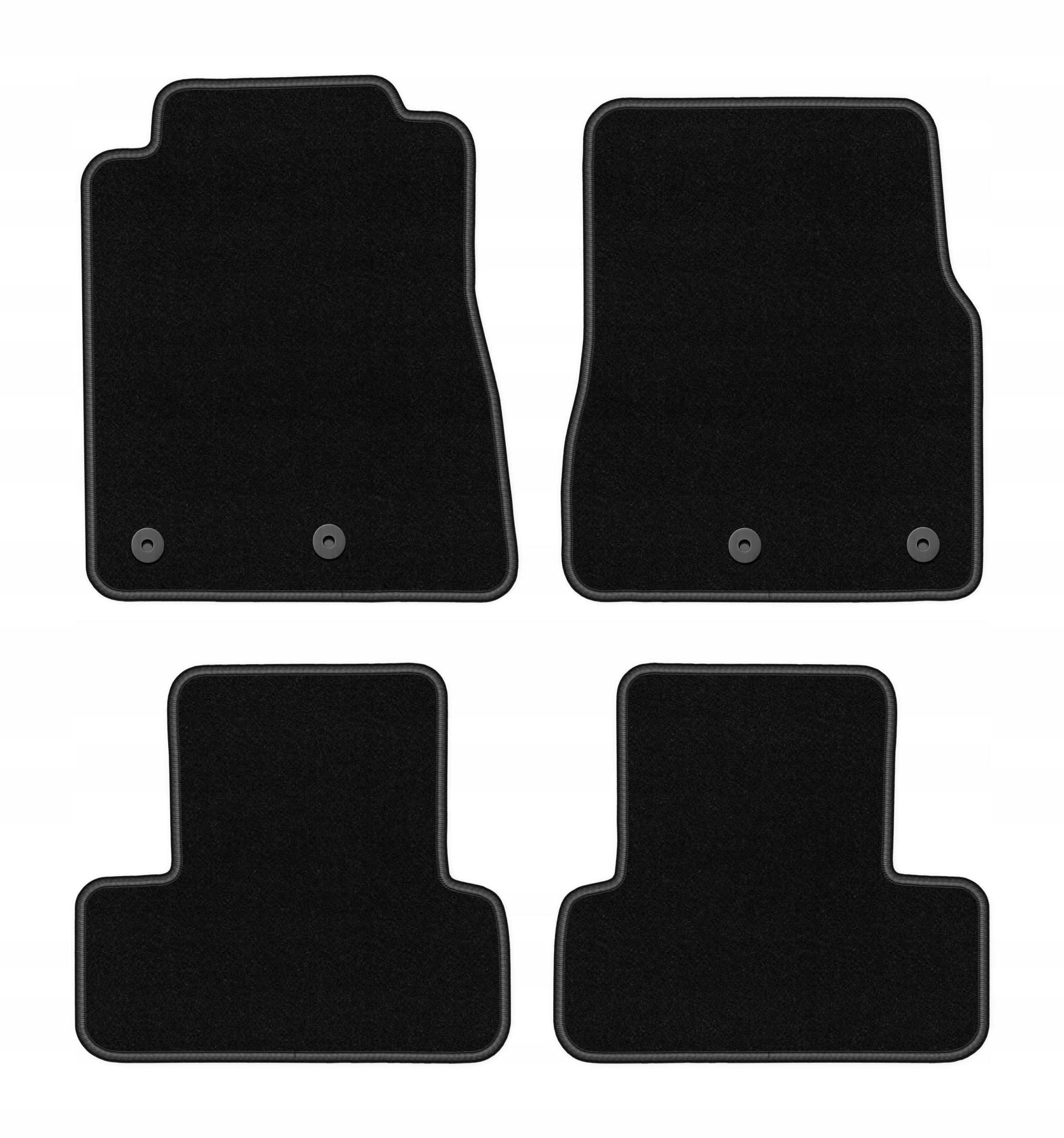 Dywaniki welurowe do Ford Mustang MK5 Fl 2011-2014 komplet Basic czarne