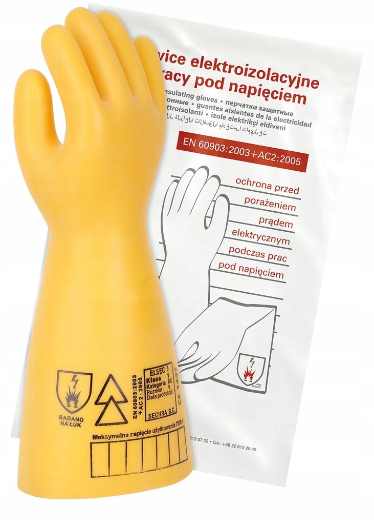 Rękawice Elektroizolacyjne Dla Elektryków RELSEC-5 Y 9 L 1 par