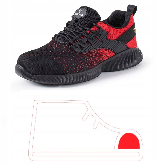 Bardzo Lekkie Buty Robocze Z Podnoskiem Męskie Damskie 46