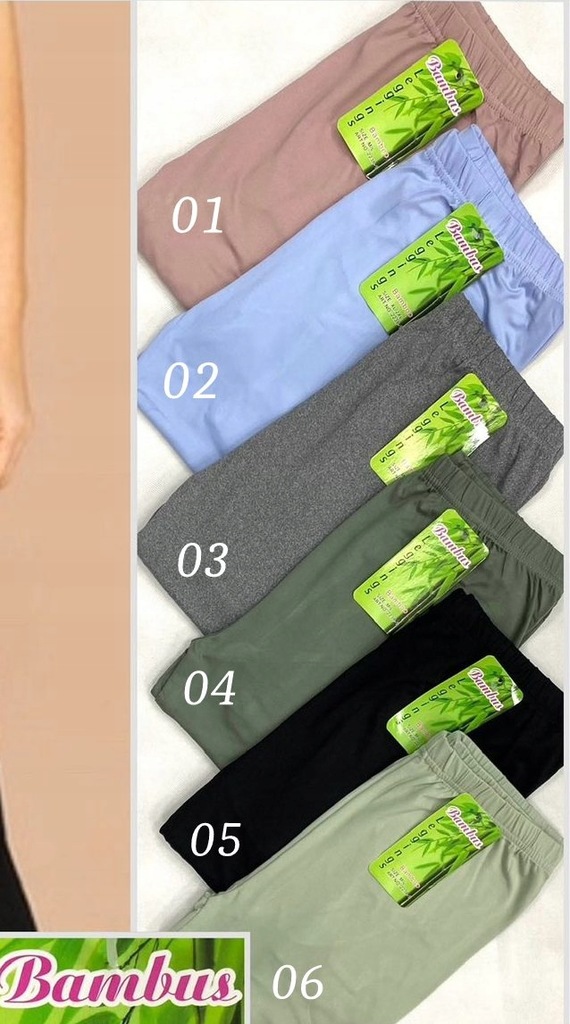 LEGGINSY SPORTOWE bambusowe BAMBUS DAMSKIE KOLORY M/L Marka inna