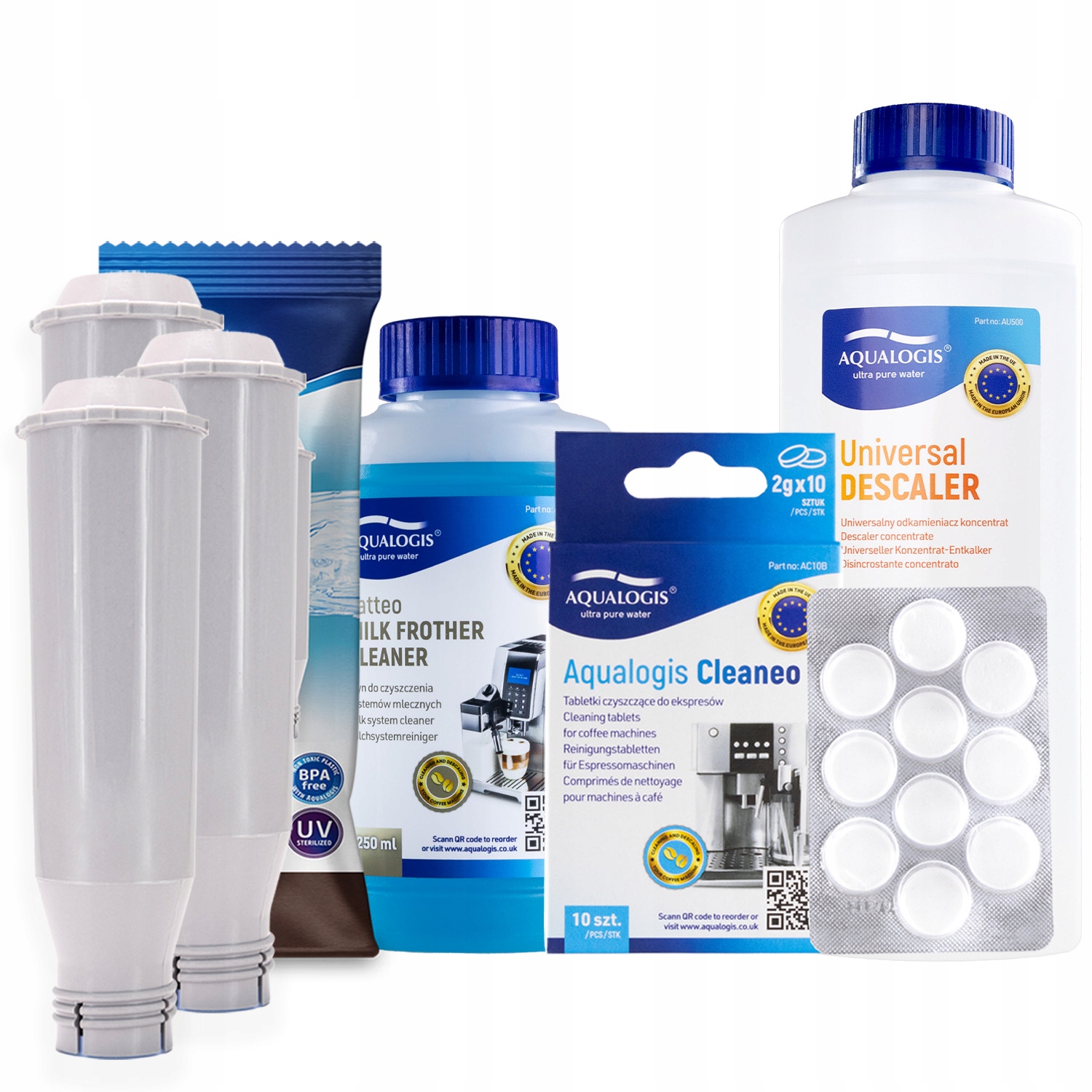 3x filtr AL-TES46 pro kávovar Krups odvápňovač kapalina tablety