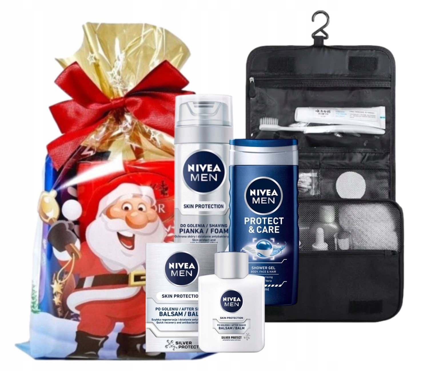 Vánoční sada pro Muže Nivea Gel Pěna Balzám Kosmetička
