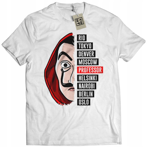 

Koszulka La Casa De Papel Dom z papieru biała M