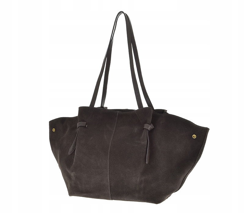Kabelka Borse in Pelle shopper přírodní semišová kůže tmavě hnědá