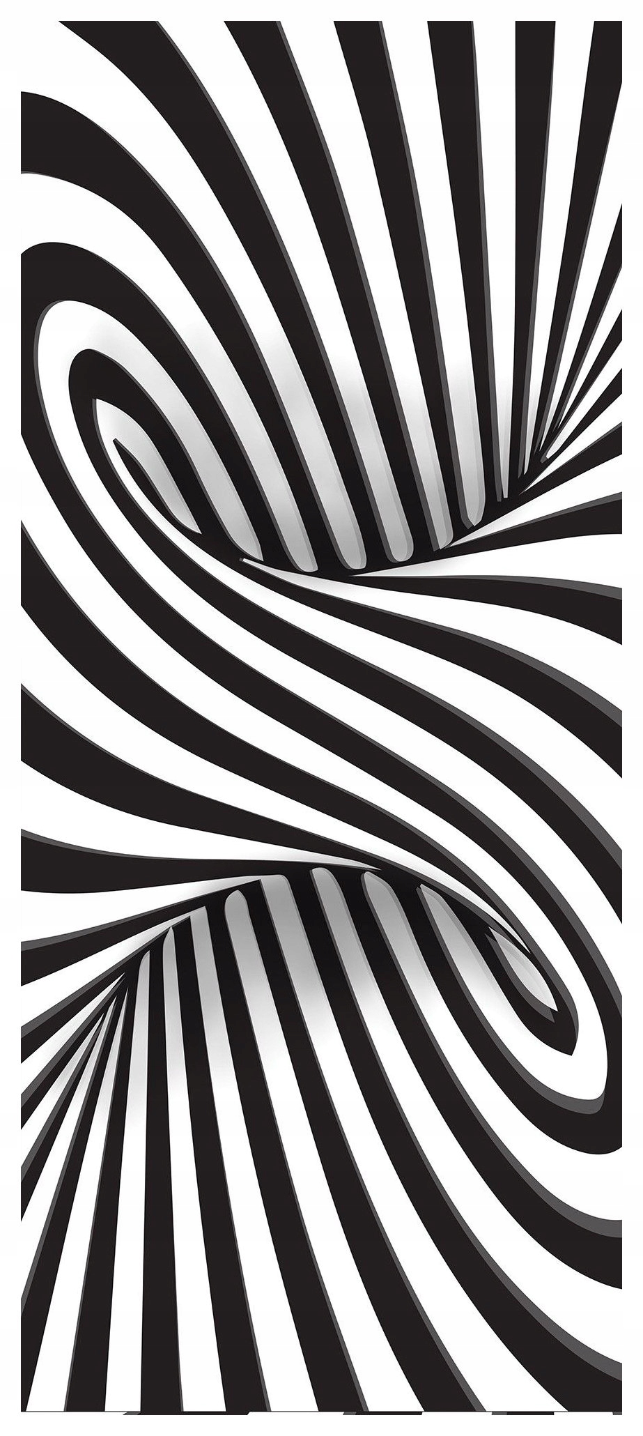 Samolepka Fototapeta Spirálová iluze abstrakce černobílá 91x211