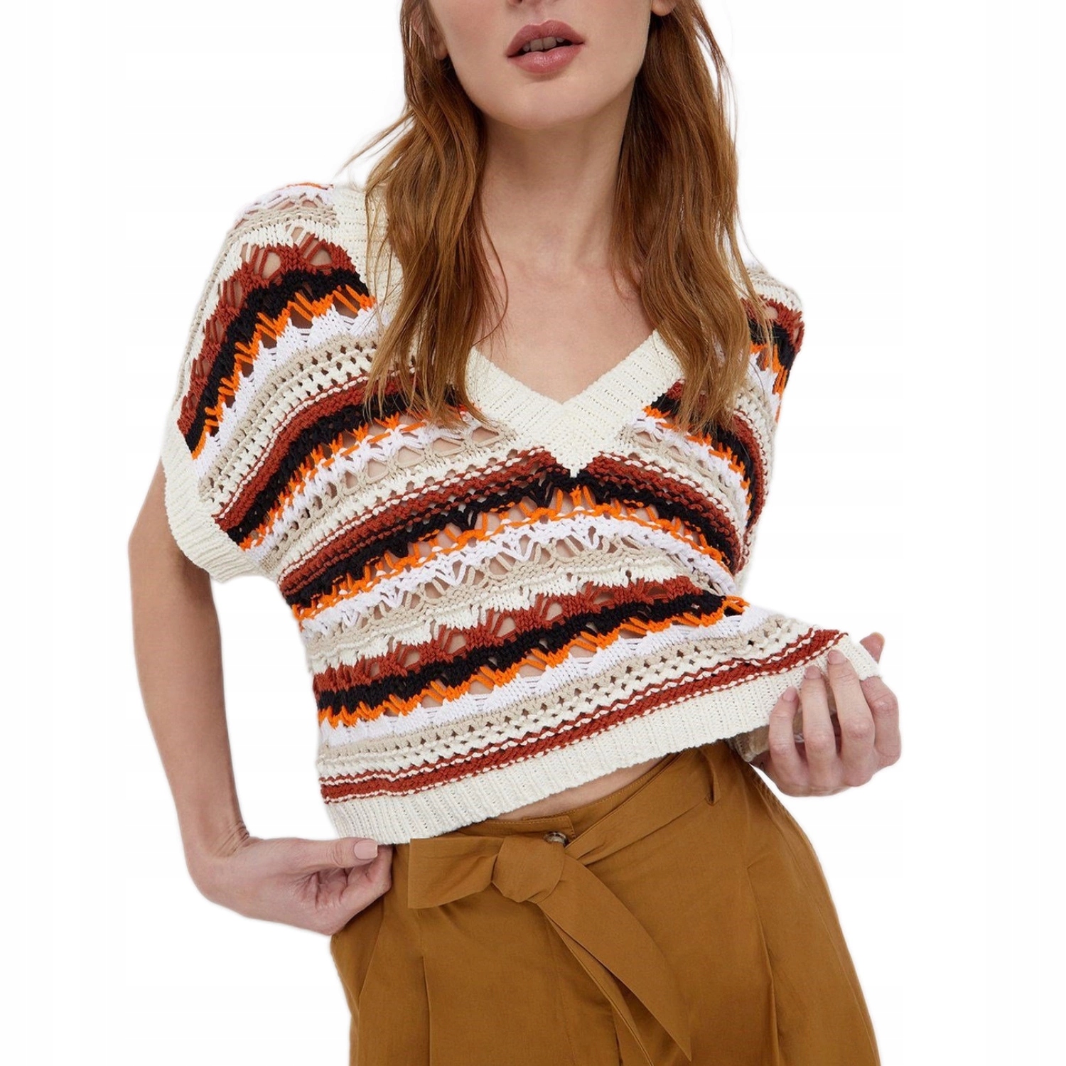 Dámský svetr s krátkým rukávem Liu Jo, bavlněný, prodyšný, vel. L