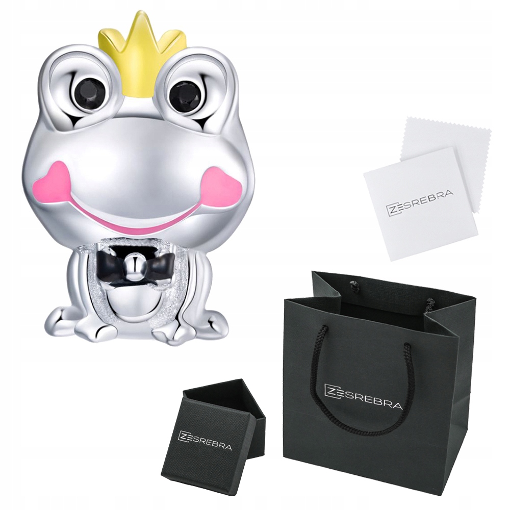 

Charms Żaba Z Koroną do Pandora srebro 925 koralik