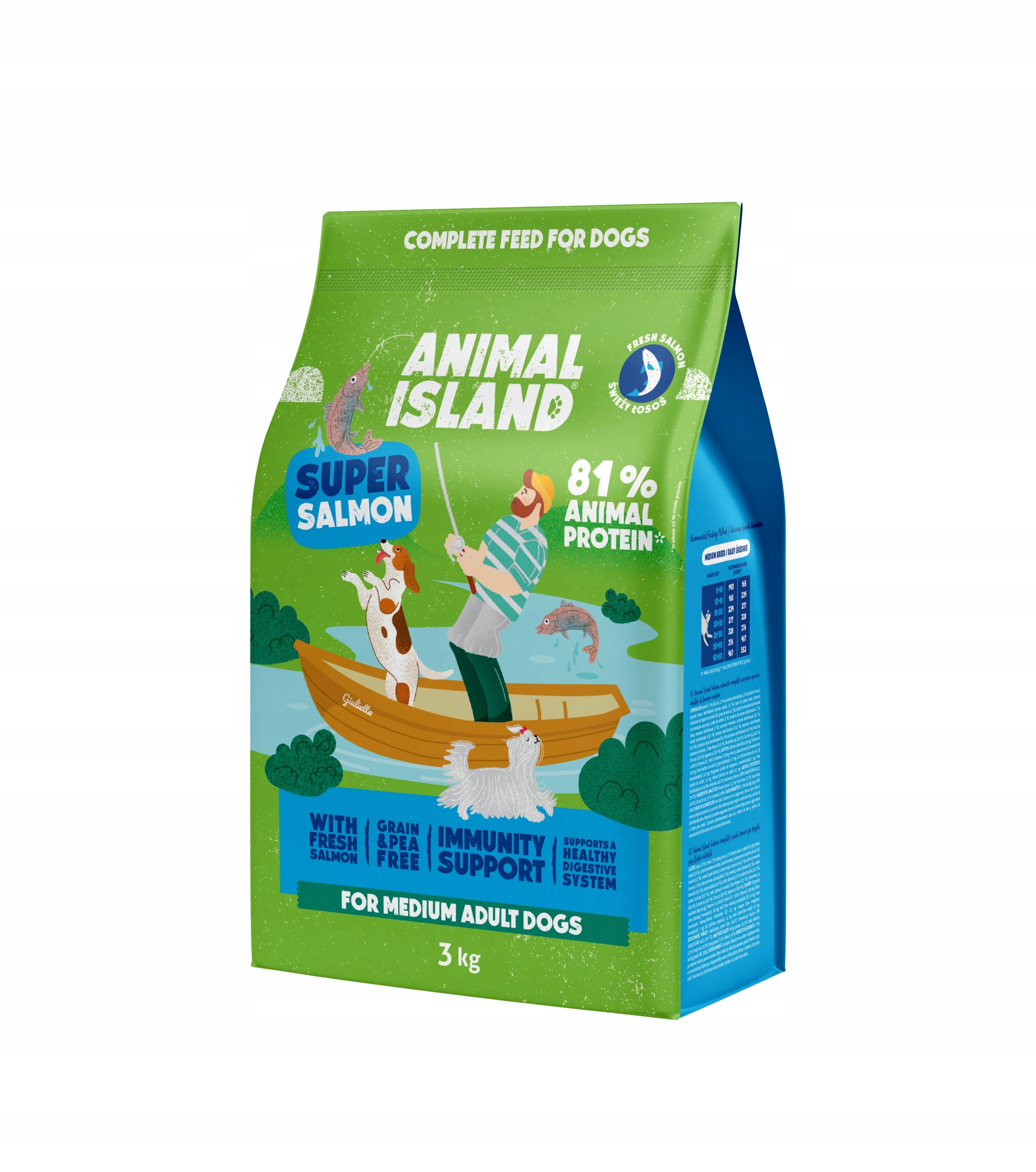 Animal Island Suché krmivo pro psa s lososem 3 kg