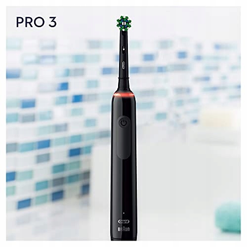 ORAL-B PRO 3 3000 SZCZOTECZKA ELEKTRYCZNA 3 TRYBY KONTROLA NACISKU CZARNA — miniatura 7