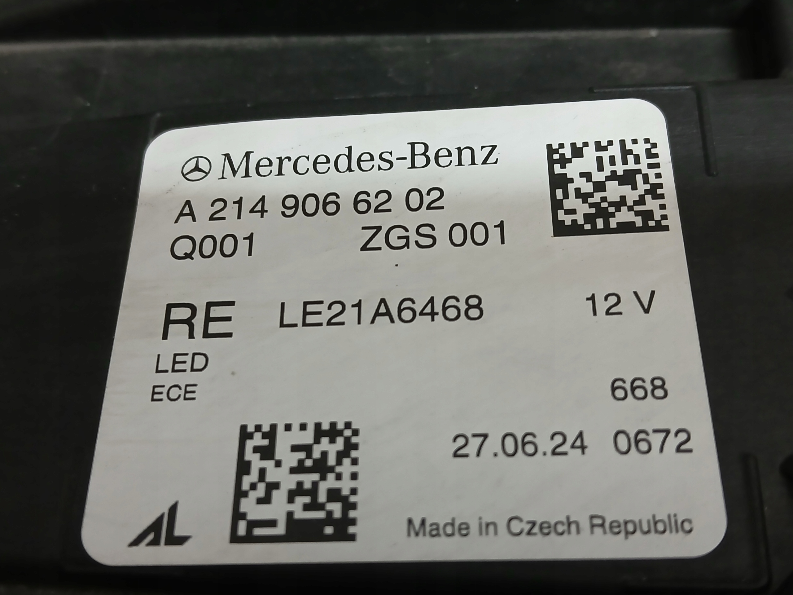 light front right MERCEDES E KLASA W214 FULL LED DIGITAL LIGHT A2149066202