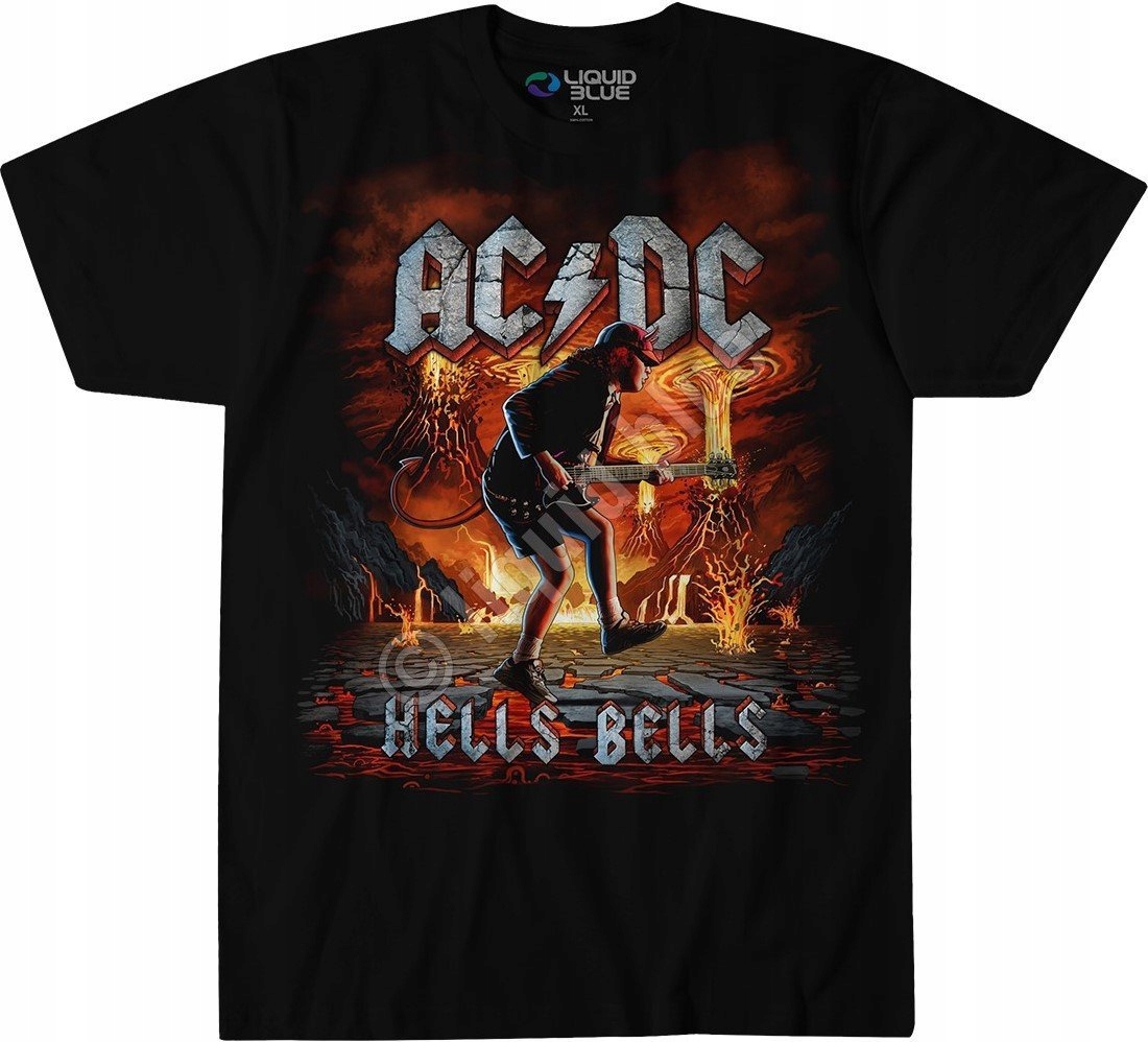 Tričko Acdc Rock Eruption černé Liquid Blue L