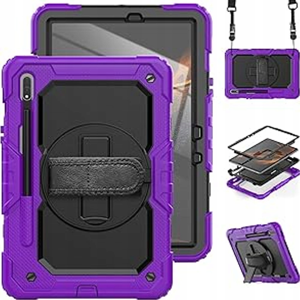 Etui na Samsung Galaxy Tab S8/S7 11" z Paskiem na Ramię Fioletowe