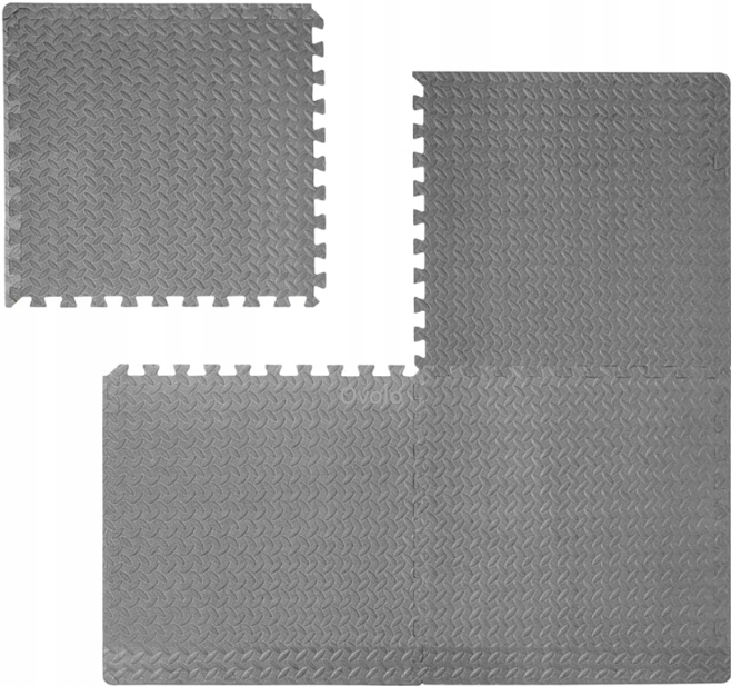Gruba Mata Piankowa Do Ćwiczeń Treningowa składana fitness 120x120cm szara