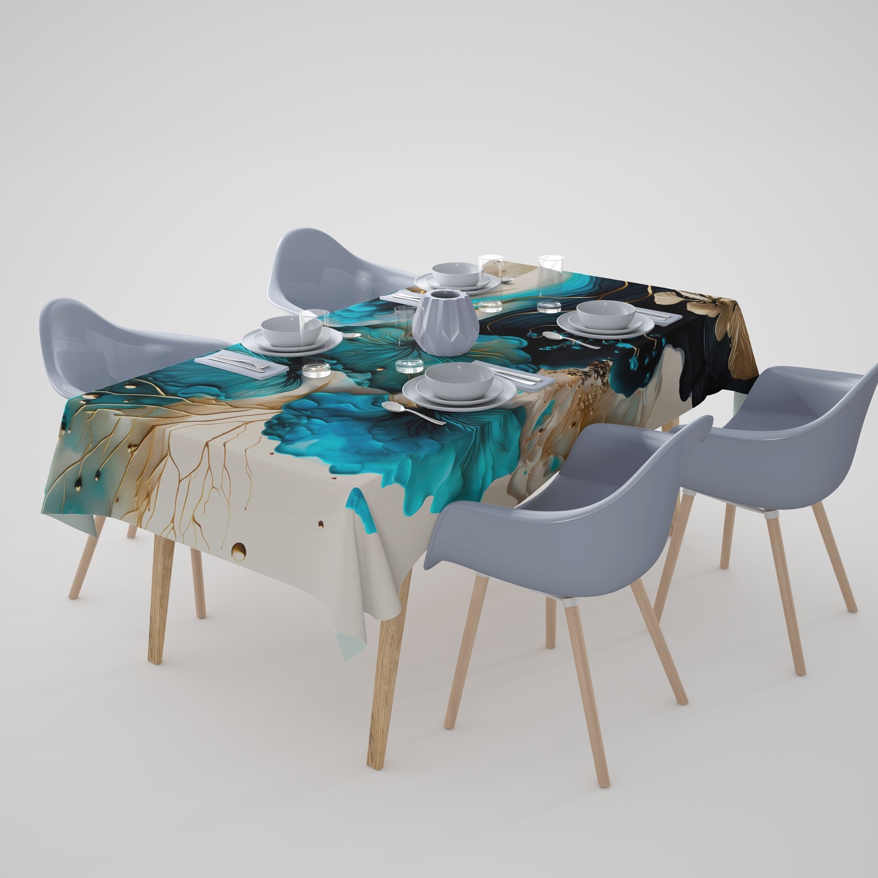 OBRUS PLAMOODPORNY 140X260 GŁADKI MATOWY GRUBY 136 Długość 260 cm