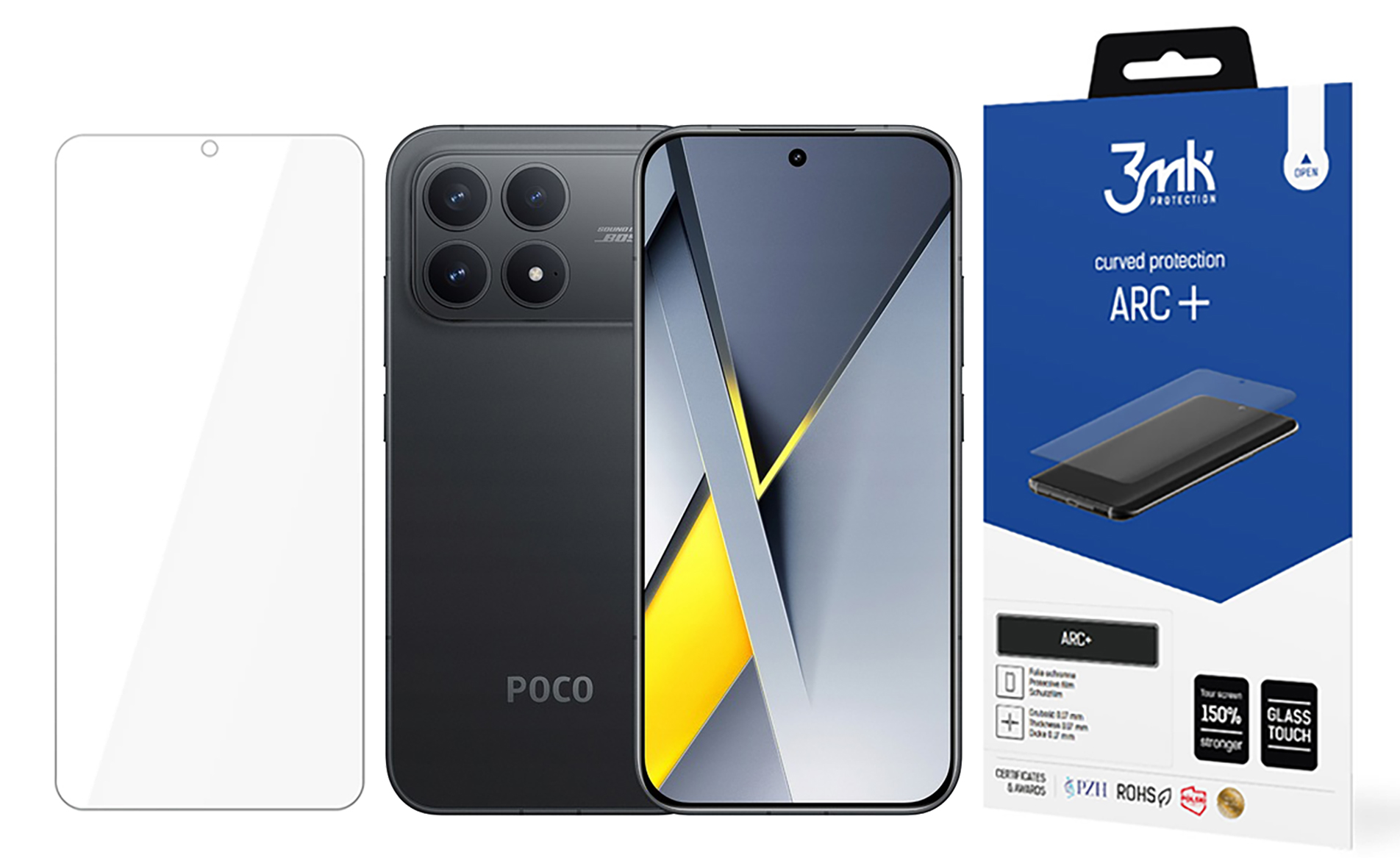 3mk Fólie Arc+ pro Poco F8 Pro Fólie Fullscreen