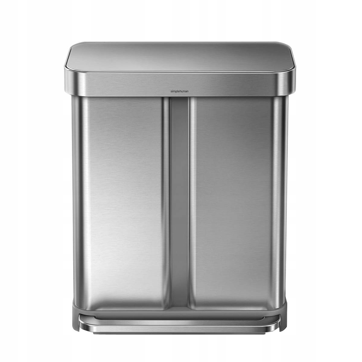 Levně Odpadkový koš nerezová ocel simplehuman 58 l stříbrný