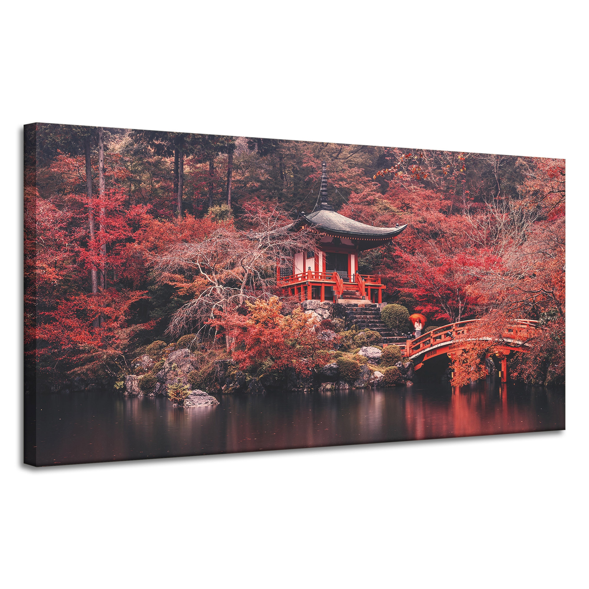 Obraz na plátně Stromy Barevné Japonský styl Klid 120x60 cm