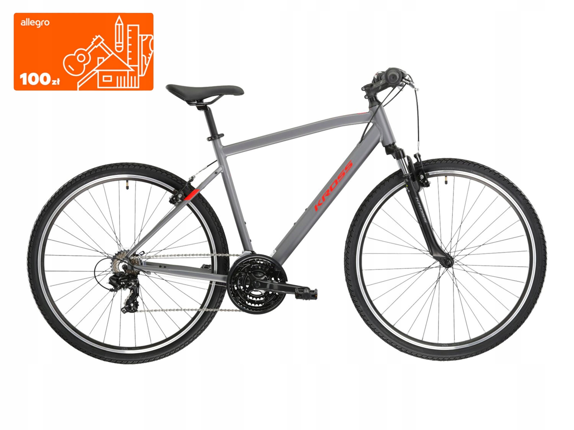 ROWER CROSSOWY MĘSKI KROSS EVADO 1.0 r.M KREV1Z28X19M004332