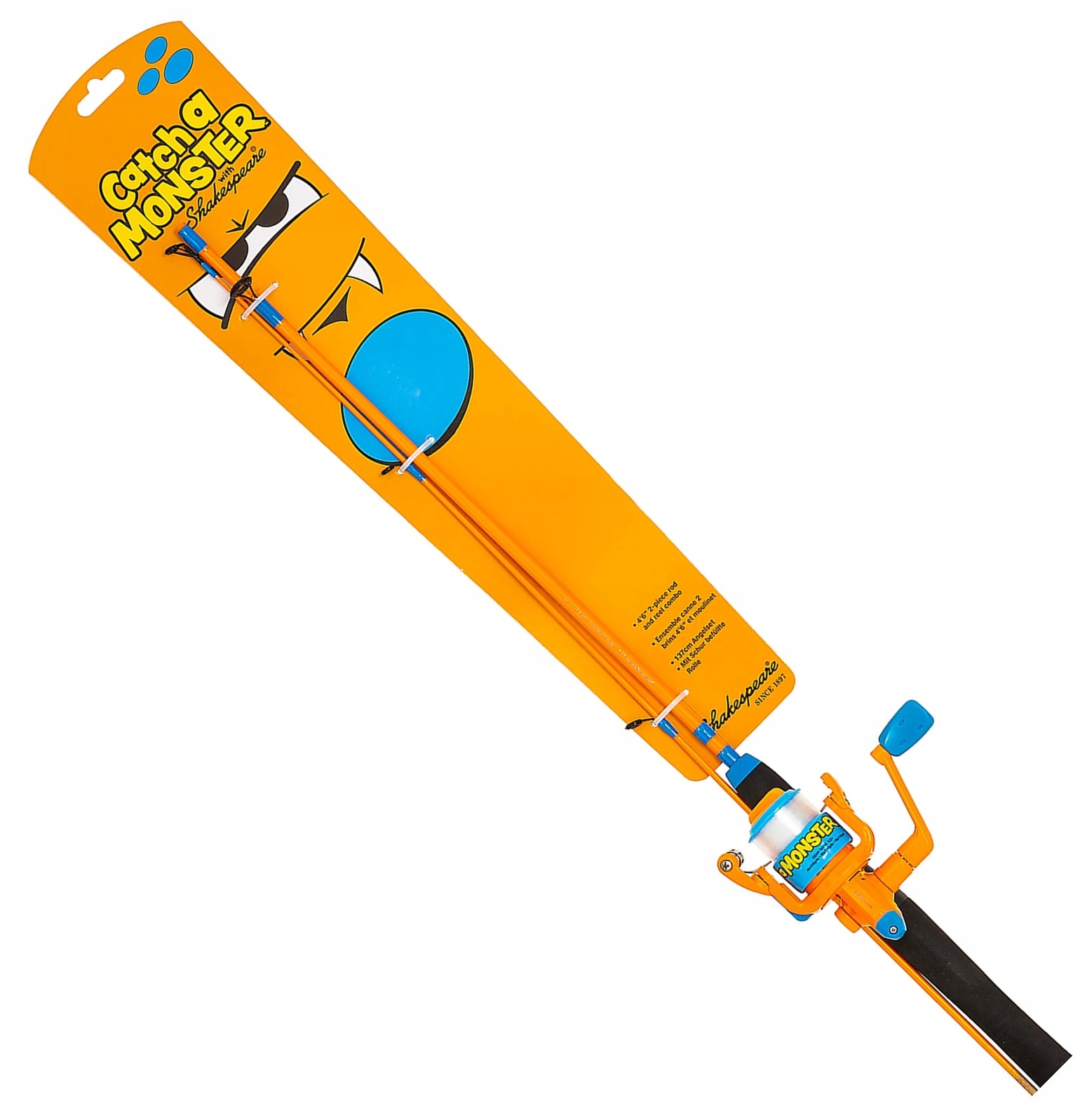 Zestaw Wędkarski dla Dzieci Shakespeare Catch A Monter 1,40m Pomarańcz