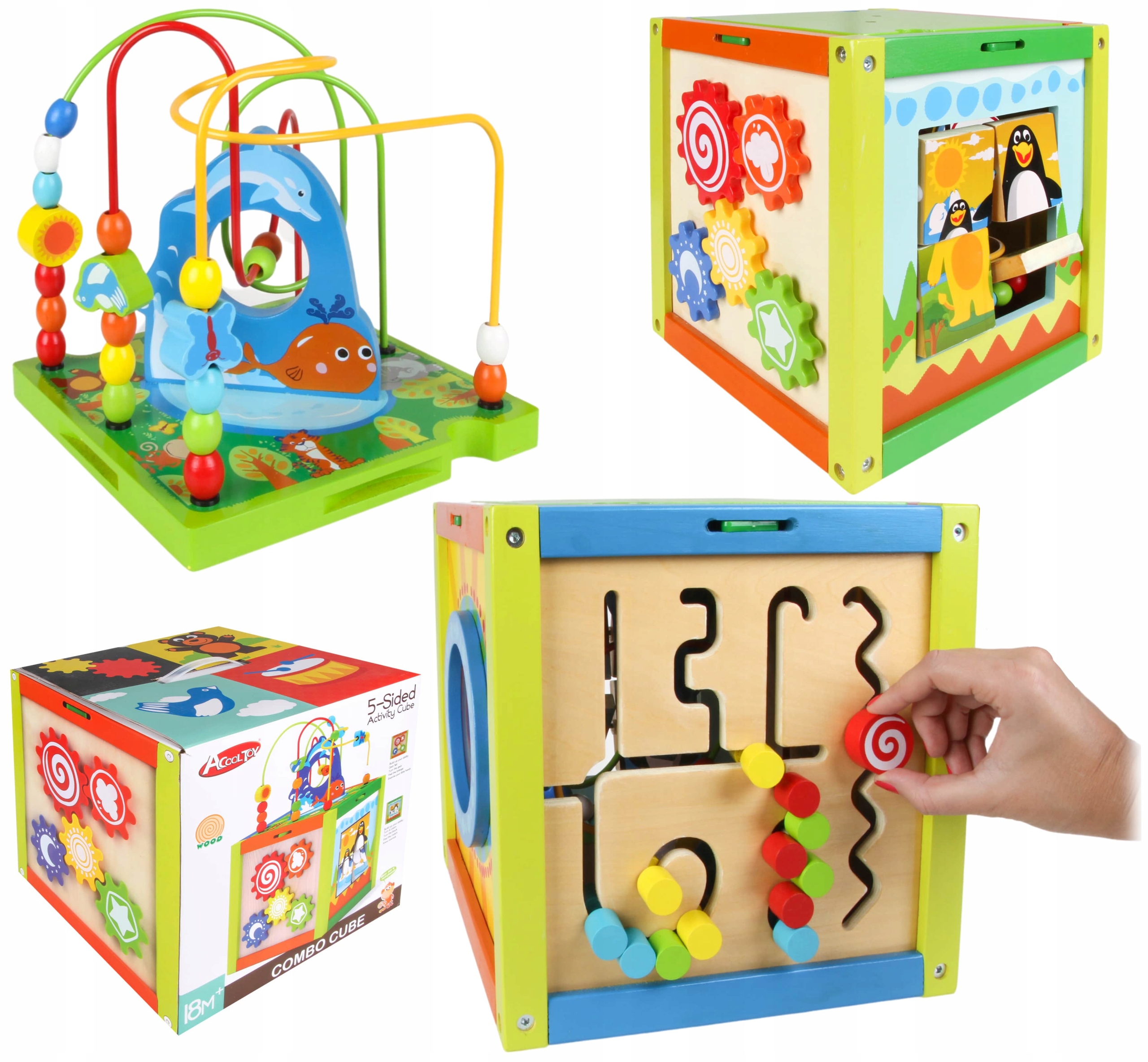 

Drewniana Gra Edukacyjna Labirynt Koła Zębate