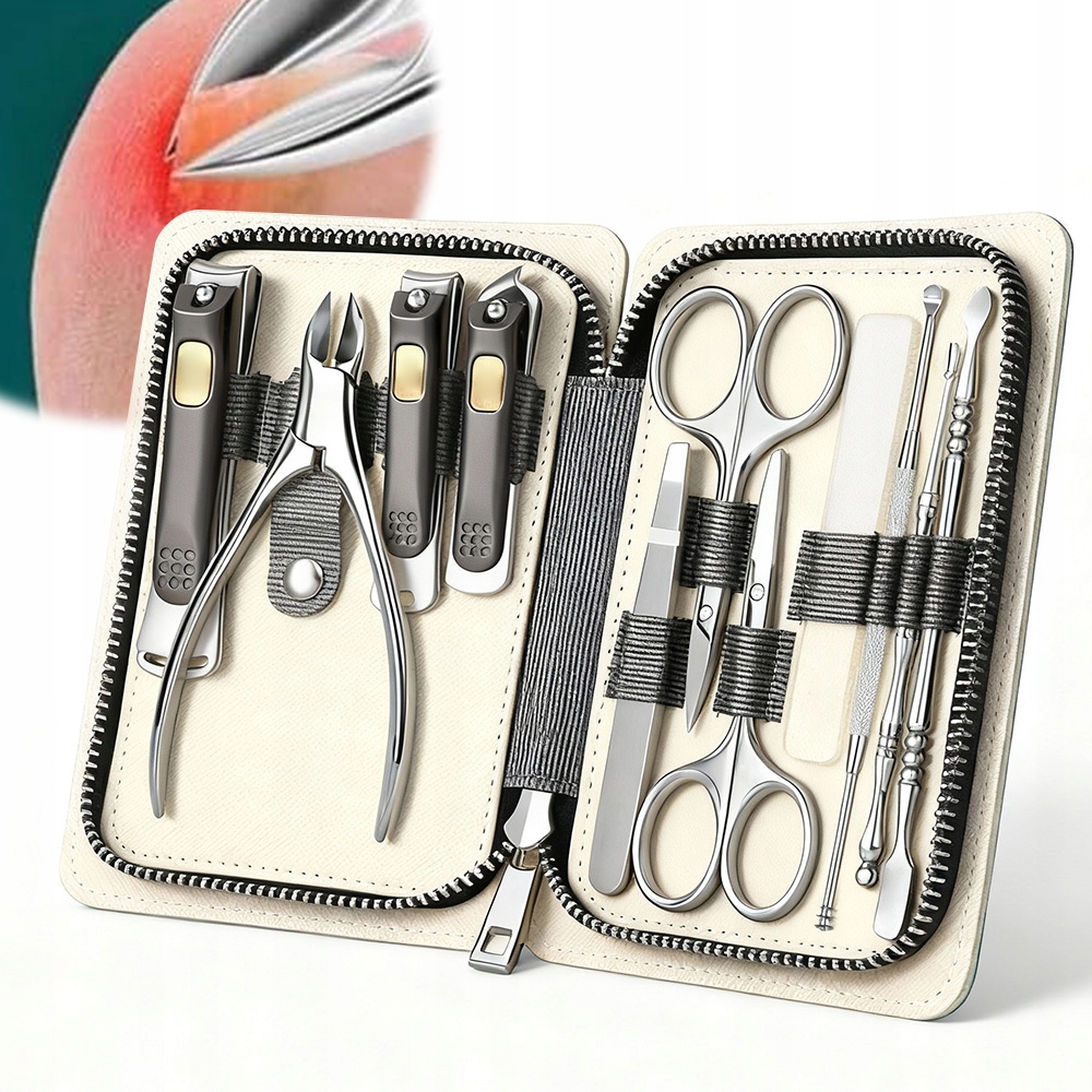 Velký Set Na Manikúru Pomůcka Na Nehty 11v1 Pouzdro Ideální dárek