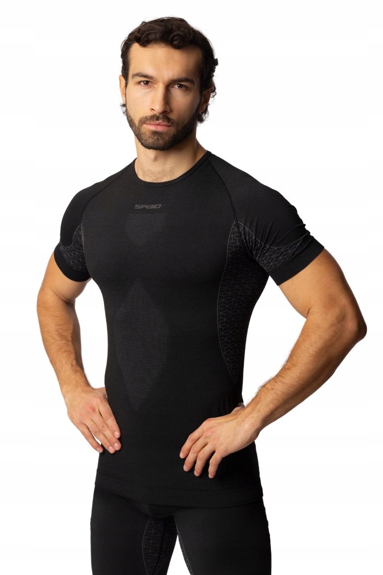 KOSZULKA TERMOAKTYWNA MOTOCYKLOWA SPAIO BREEZE BLACK/GRAY L