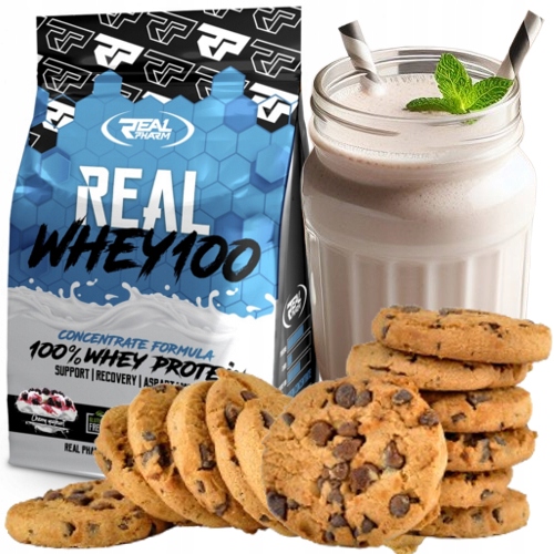 Syrovátkový Protein Wpc protein Whey 100 Real Pharm 700g Příchuť Sušenka