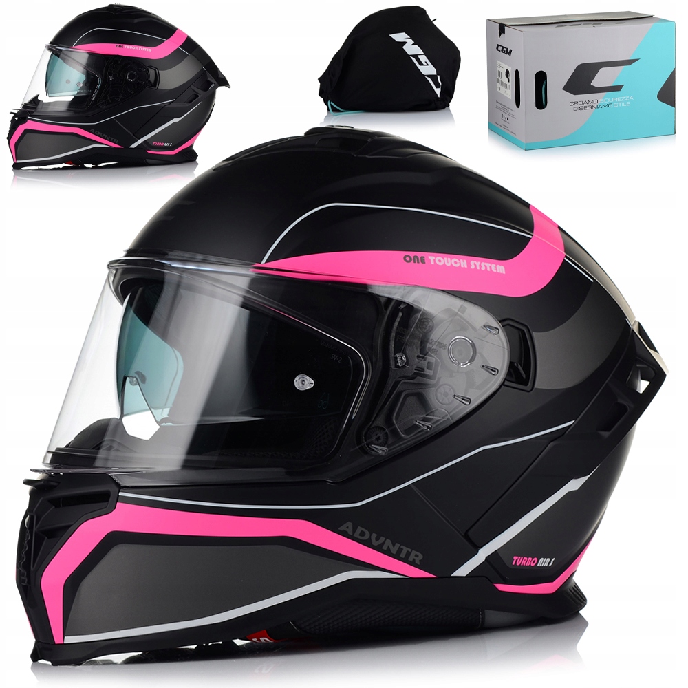 Kask Motocyklowy Damski Cgm 363A Shot Różowy 22.06 System Pinlock Blenda