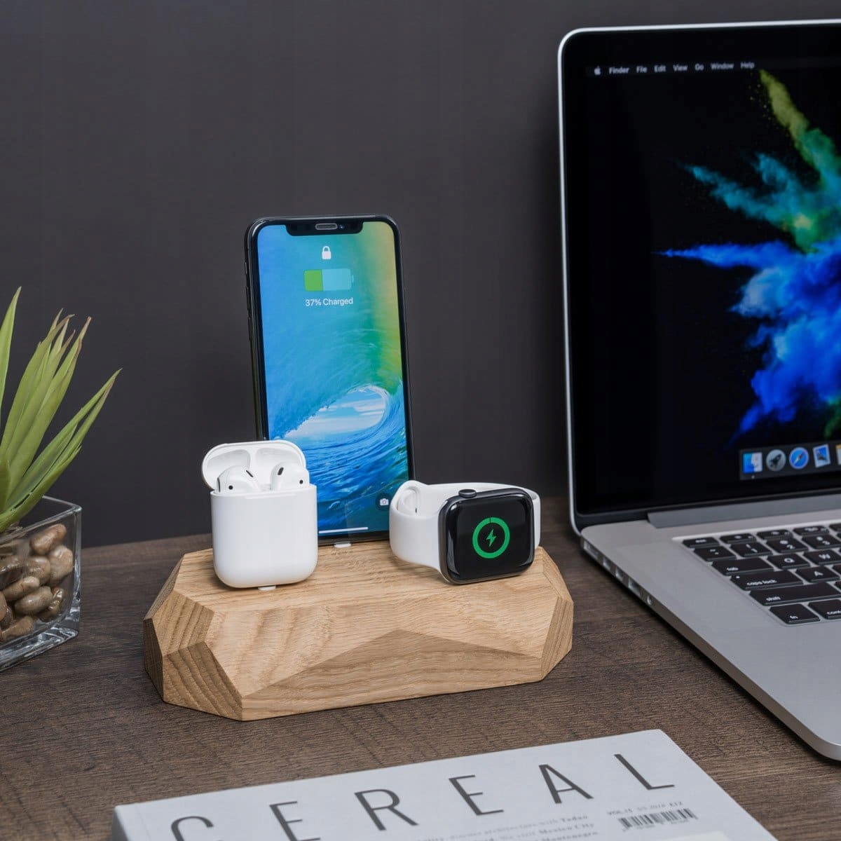 Stacja Dokująca Dock do iPhone Airpods Apple Watch Marka Oakywood
