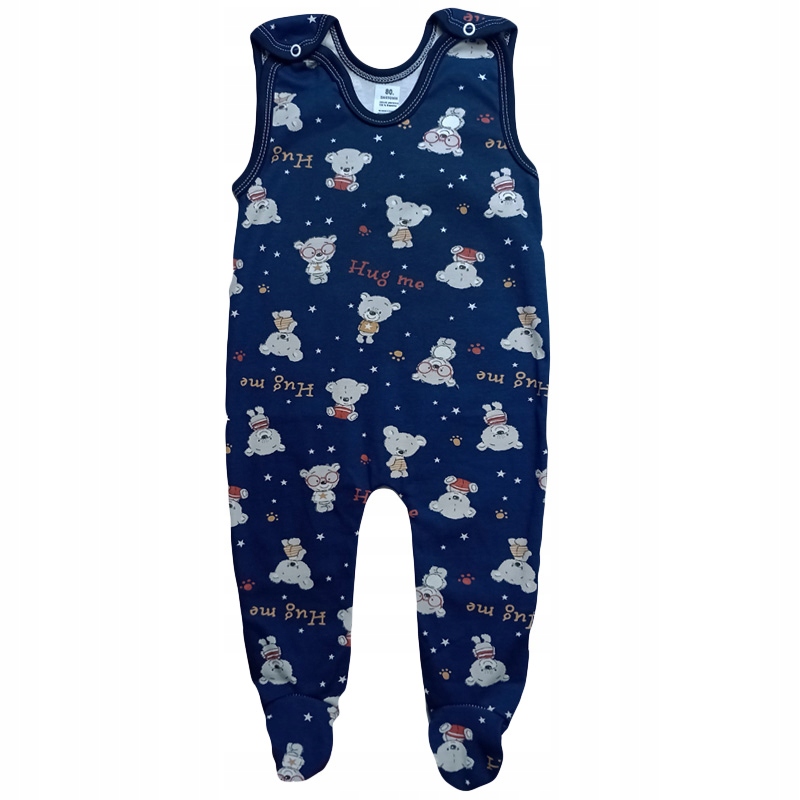Śpiochy śpioszki ROZPINANE 74 piżama bawełna misie