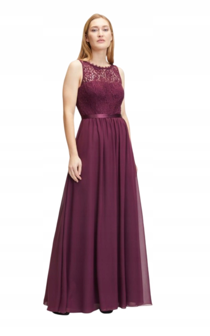 Suddenly Princess Bordó Šaty S Krajkou 44 J7C