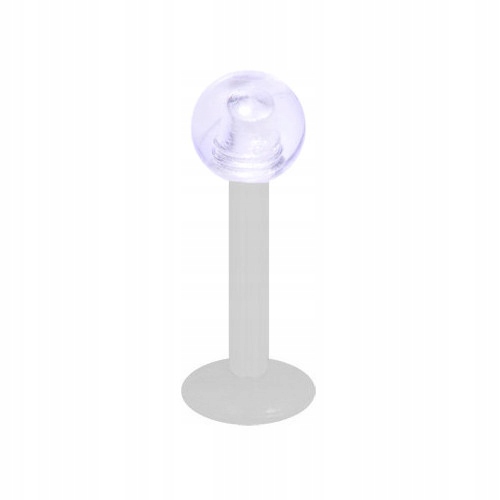 BIOPLAST labret 1,2x10 TR kulka akryl CL 3mm