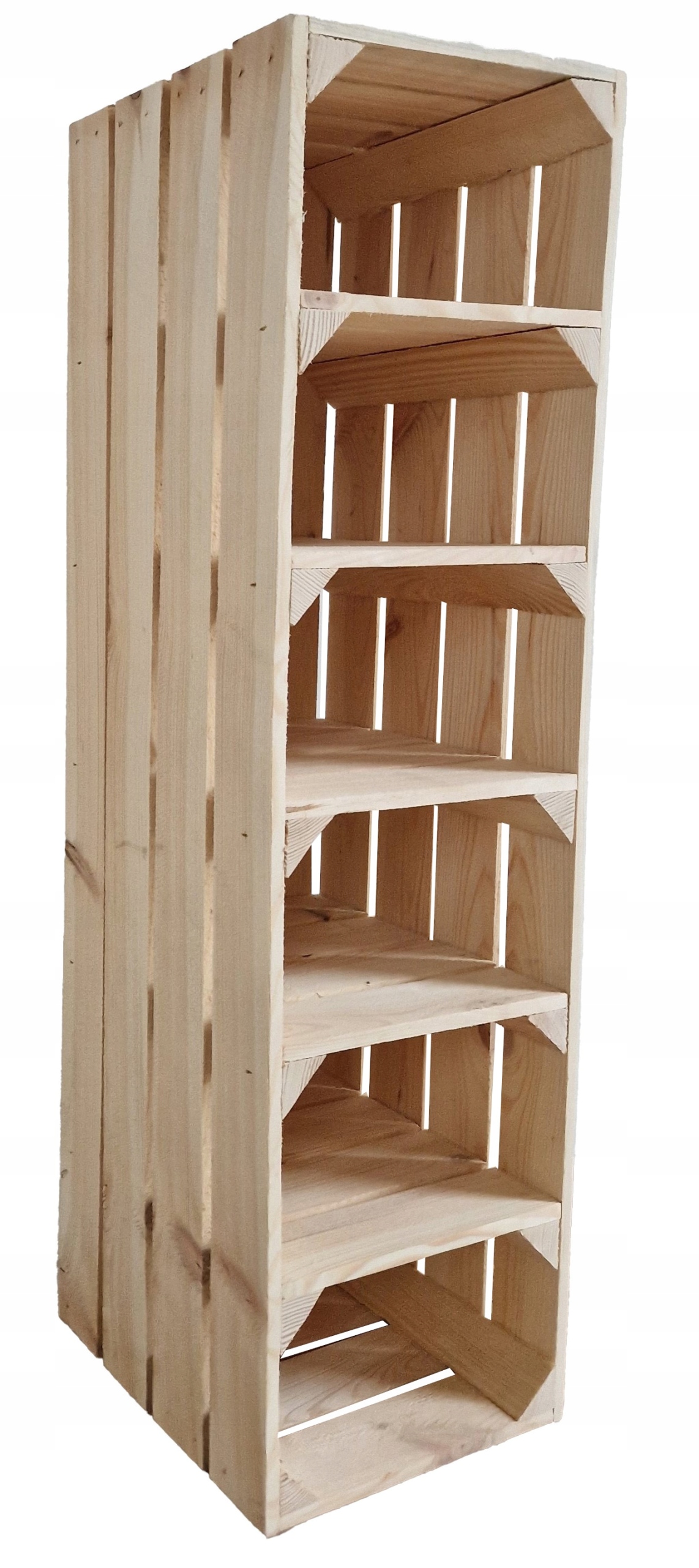 Dřevěné Regály Na Boty Se 6 Úložnými Místy, Přírodní Barva