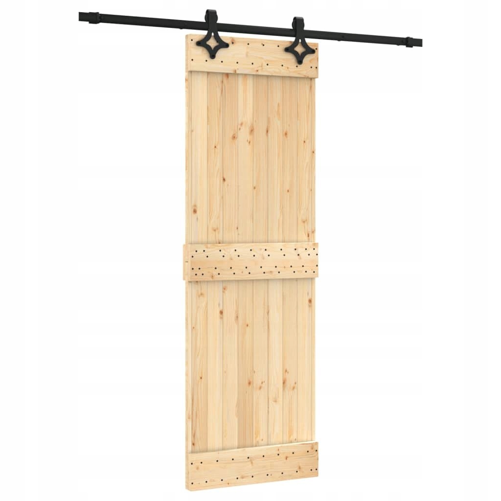 DRZWI PRZESUWNE Z OSPRZĘTEM 70X210CM LITE DREWNO SOSNOWE Marka VidaXL
