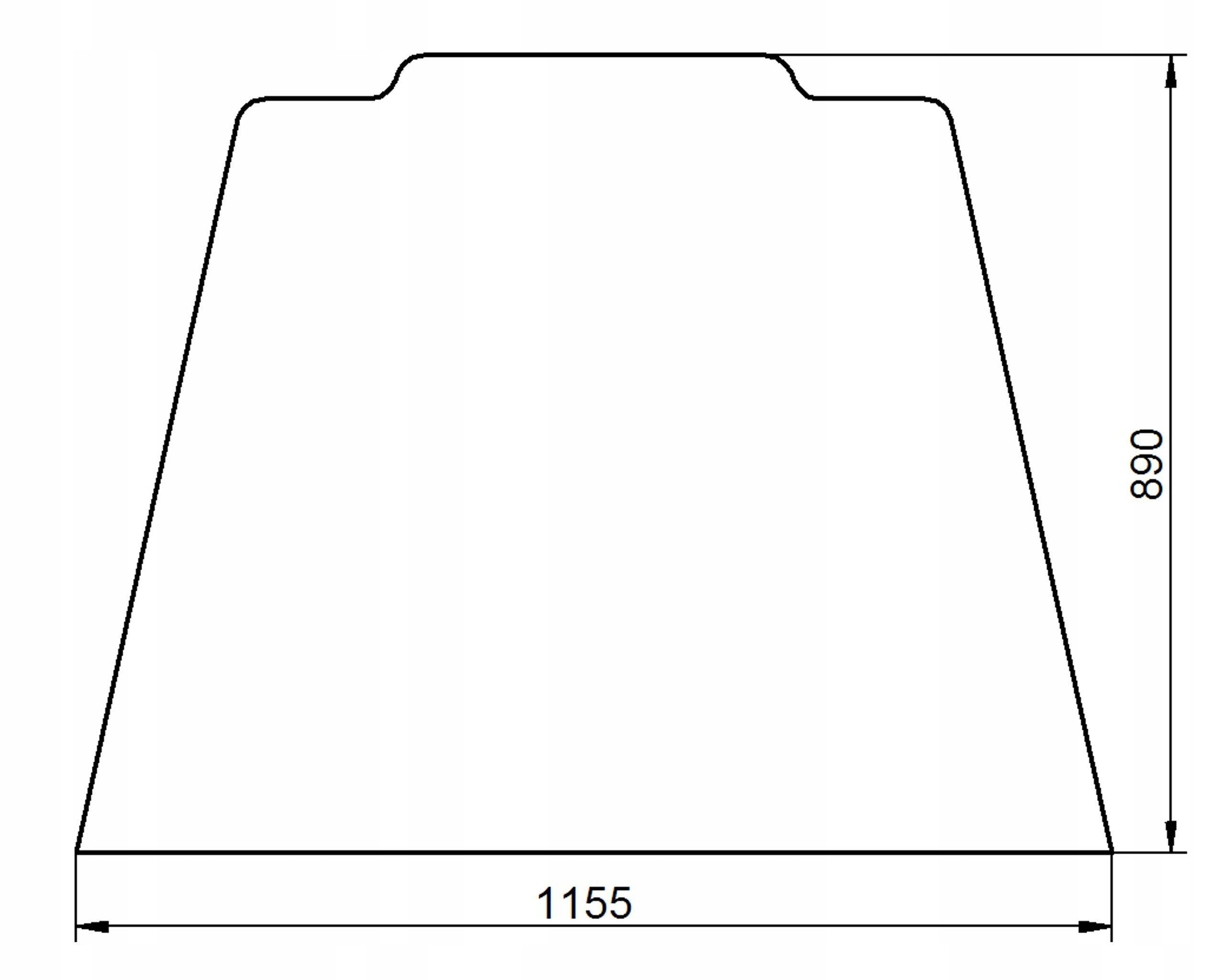 Sklo rýpadlo-nakladač Case přední E43992