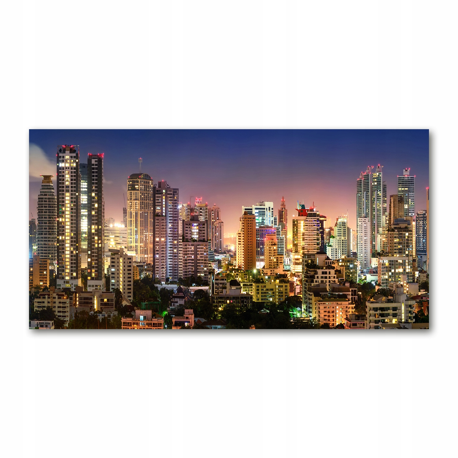 Foto obraz akryl foto Bangkok v noci 120x60 cm