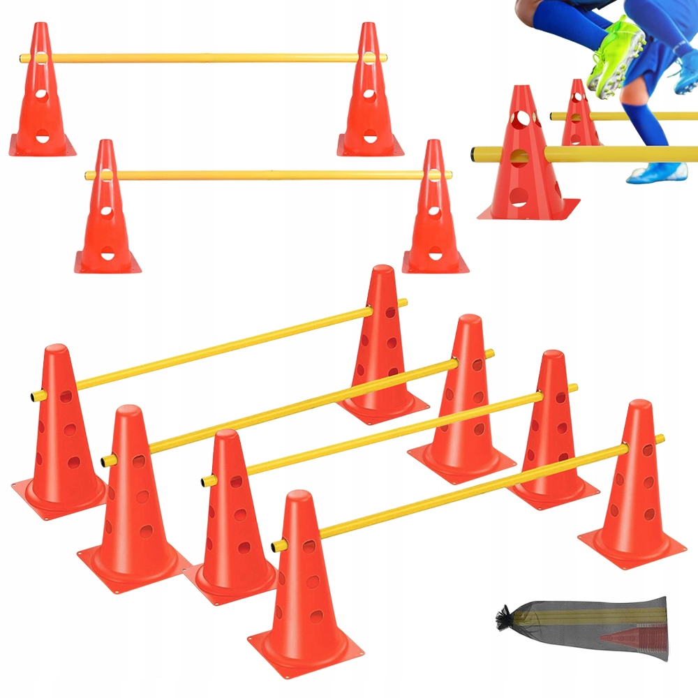 Tor Przeszkód Do Szkolenia Psa 12 Słupków 6 Belek Zestaw Trenongowy