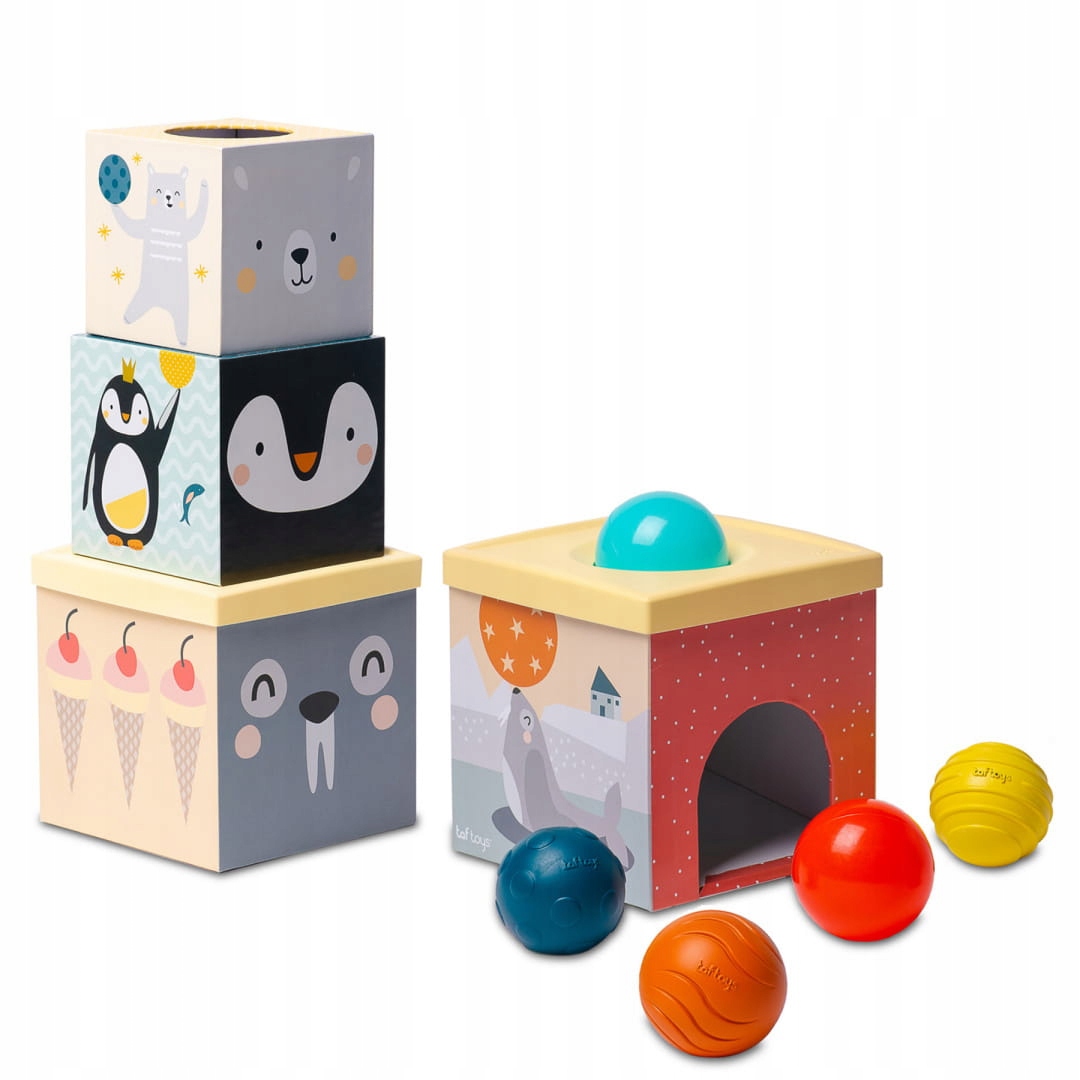 Taf Toys Wieża z piłeczkami piramidka North sensoryczna dla niemowląt 6m+
