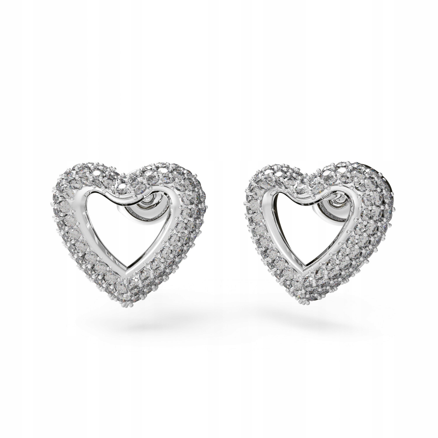 Náušnice dámské stříbrné Guess zirkon srdce