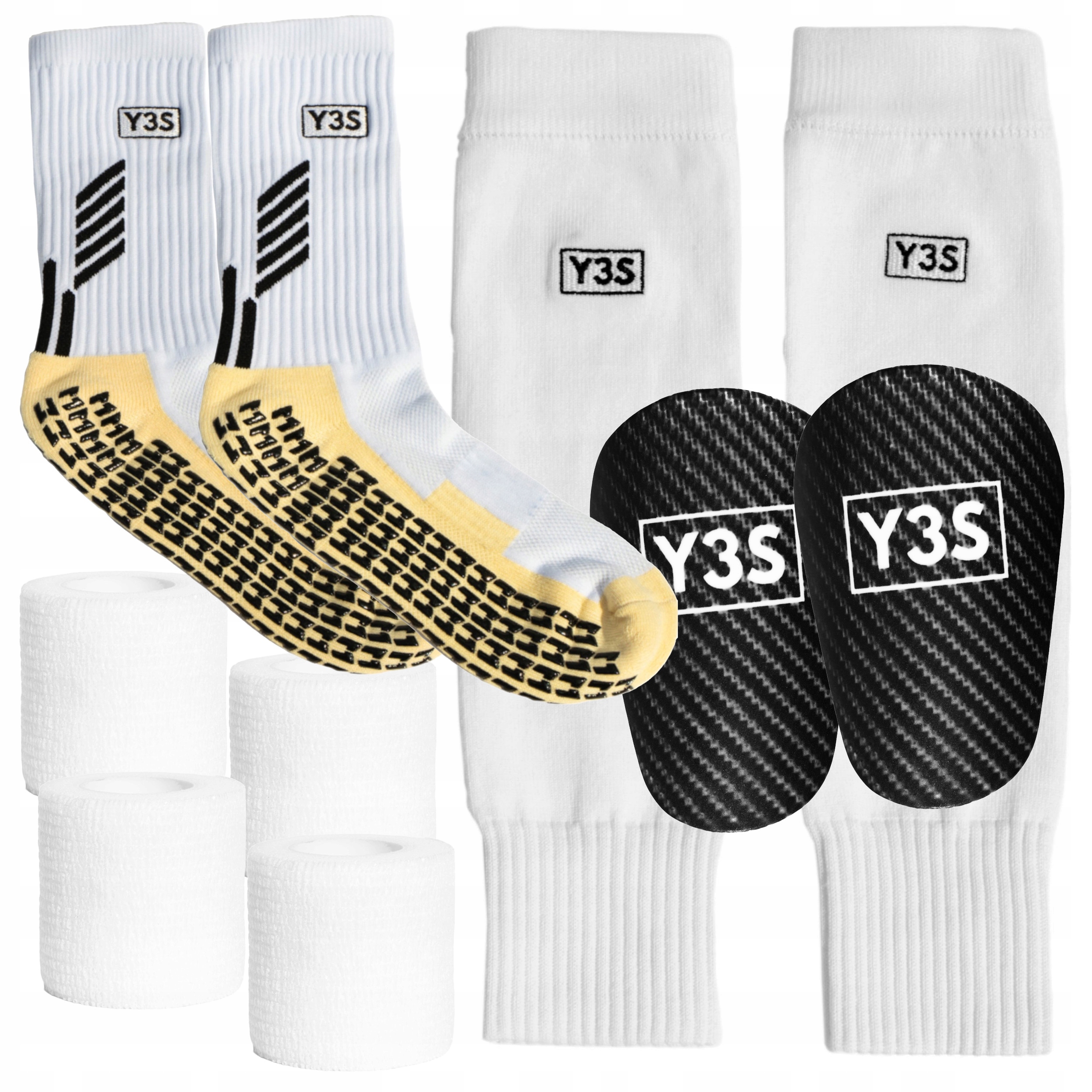 Fotbalové chrániče na holeně štulpny ponožky 36-41 Pásky na legíny 18 m