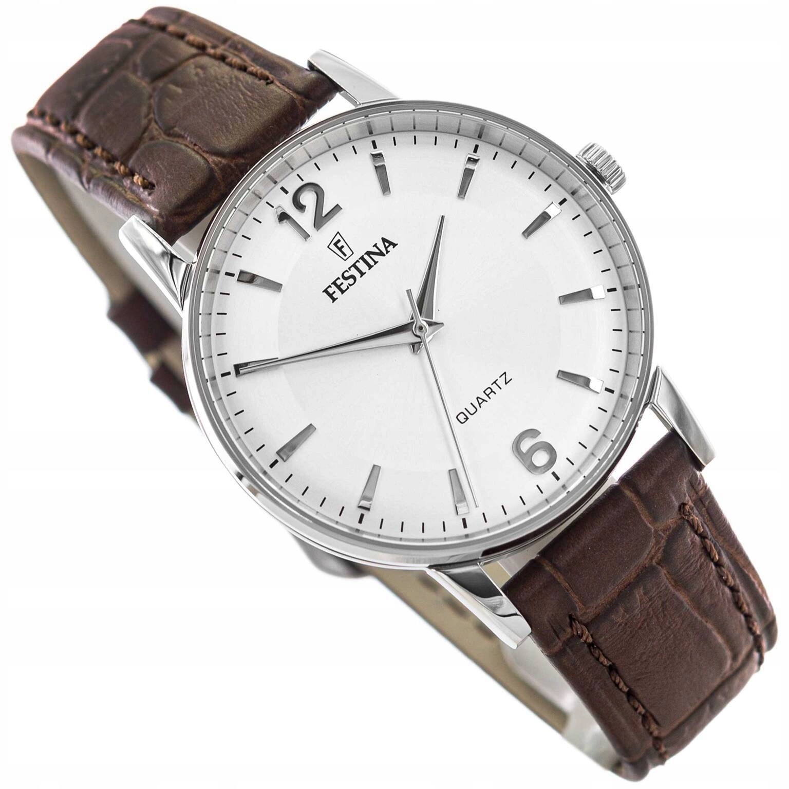 Pánské Hodinky Festina F20690/2 Classic Strap Hnědé S Hnědým Řemínkem Klasické