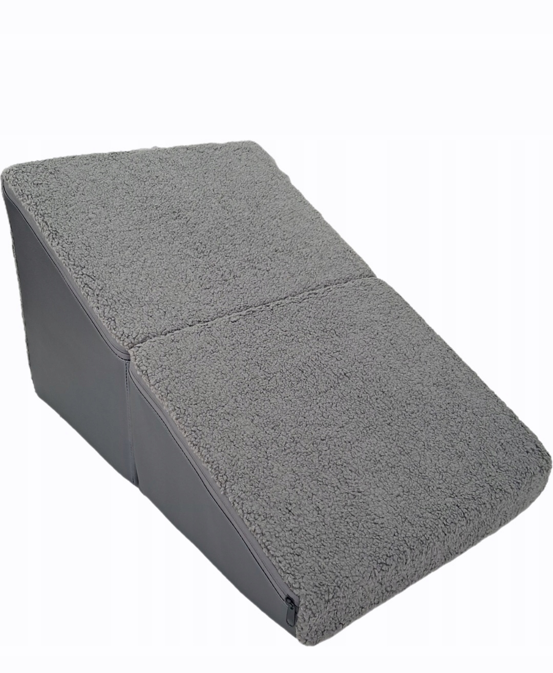 Schody podest dla psa kota 2w1 Pufa Eko Skóra Grafit +boucle Grafit