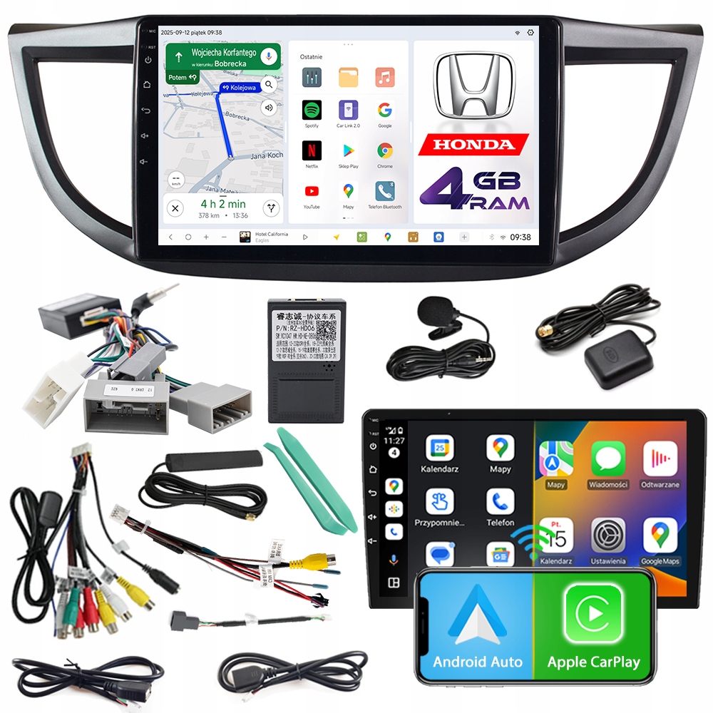 Autorádio Ncs D9 Honda Cr-v IV 2012-2017 Android 4GB Lte