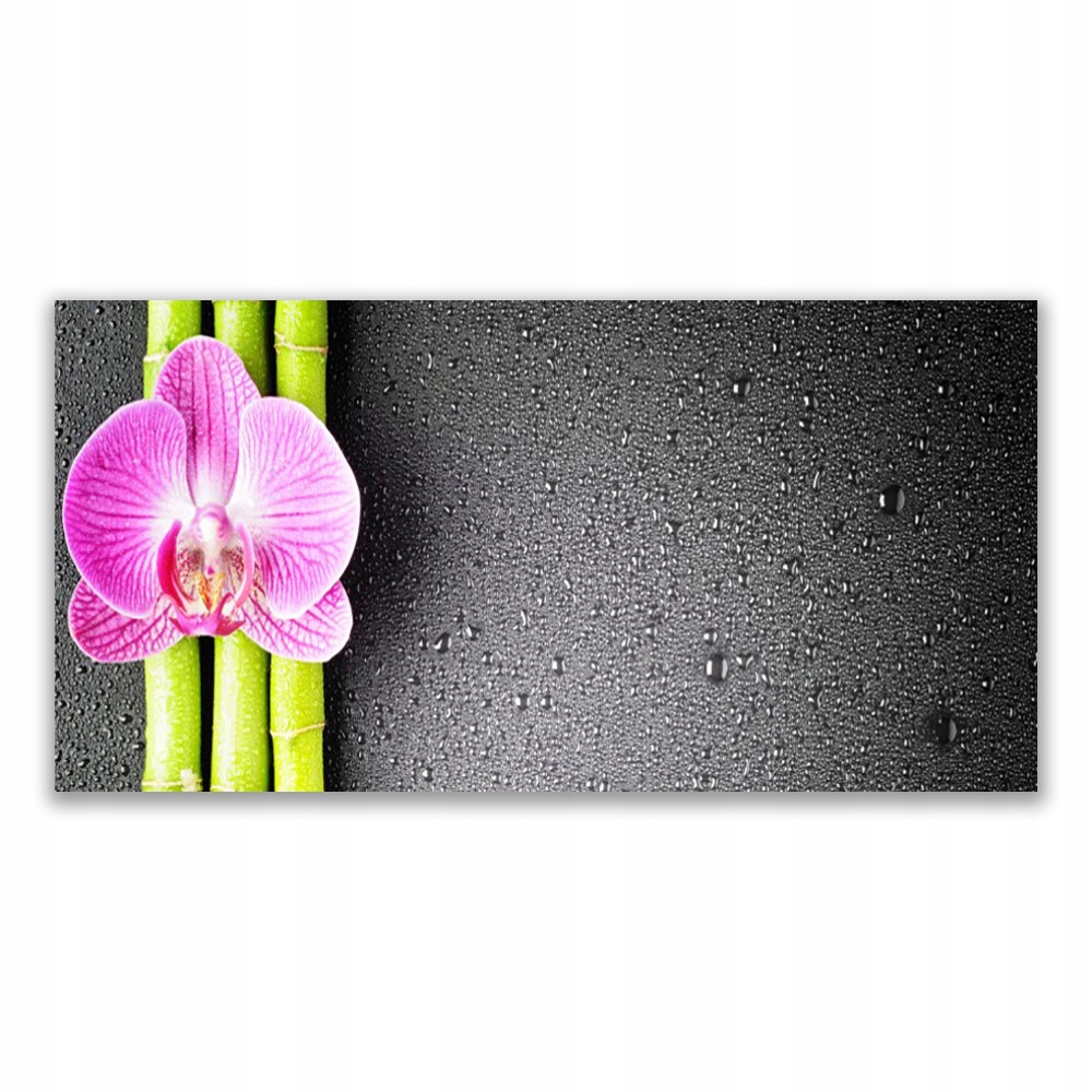 

Fotoobraz z grafiką 140x70 Bambus Kwiaty Orchidea