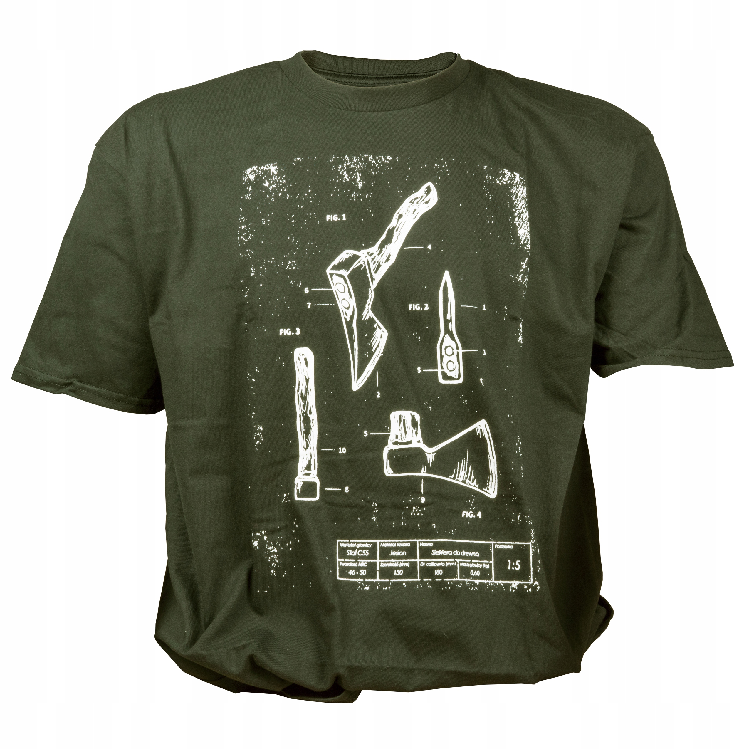 Koszulka męska t-shirt TigerWood Tech-Axe zielona S